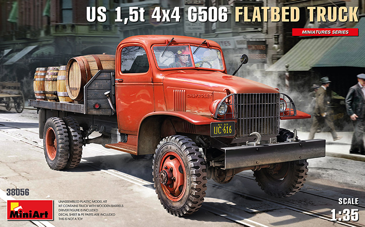 [ܼ] BE38056 [Miniart] BE38056 1/35 US 1,5t 4x4 G506 Flatbed Truck