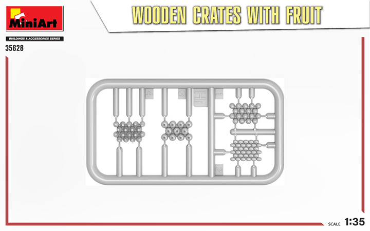 [ܼ] BE35628 [Miniart] BE35628 1/35 Wooden Crates with Fruit
