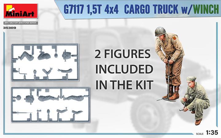 [���ܼ�] BE35389 [Miniart] BE35389 1/35 1.5t 4x4 G7117 Cargo Truck w/Winch