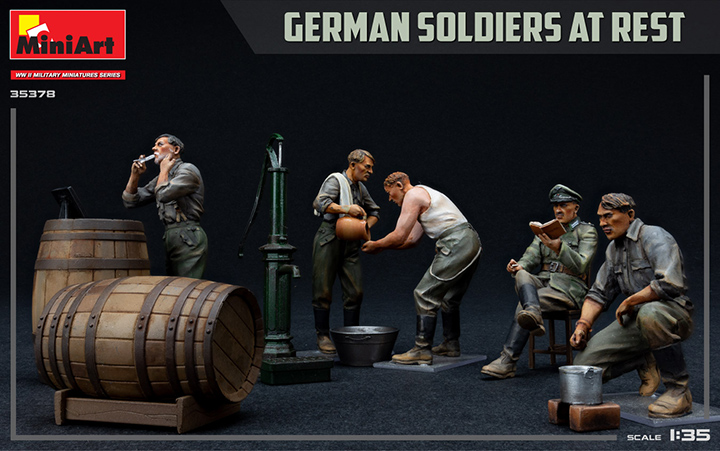 [ܼ] BE35378 [Miniart] BE35378 1/35 German Soldiers at Rest Special Edition