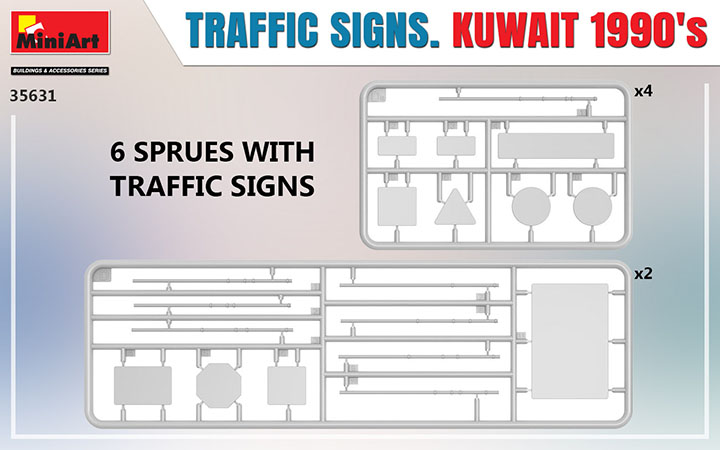[���ܼ�] BE35631 [Miniart] BE35631 1/35 Traffic Signs Kuwait 1990s