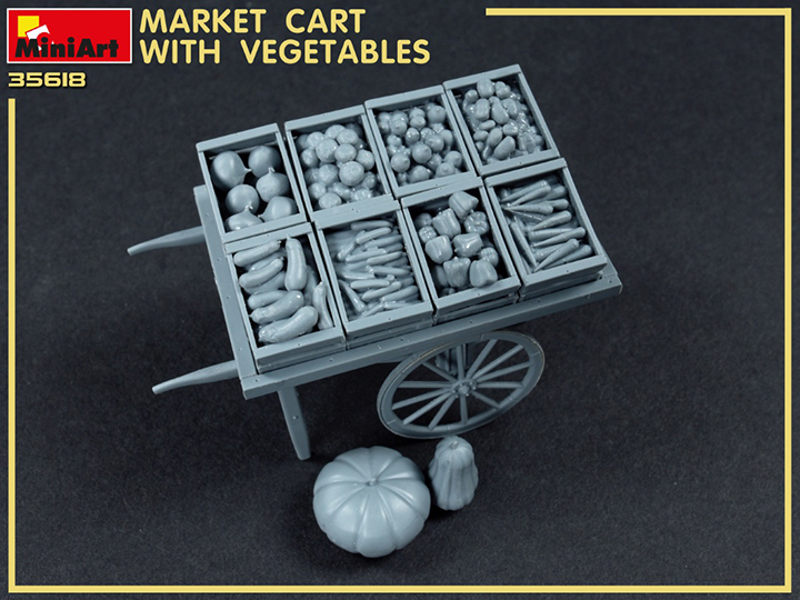 [���ܼ�] BE35623 [Miniart] BE35623 1/35 Market Cart with Vegetable