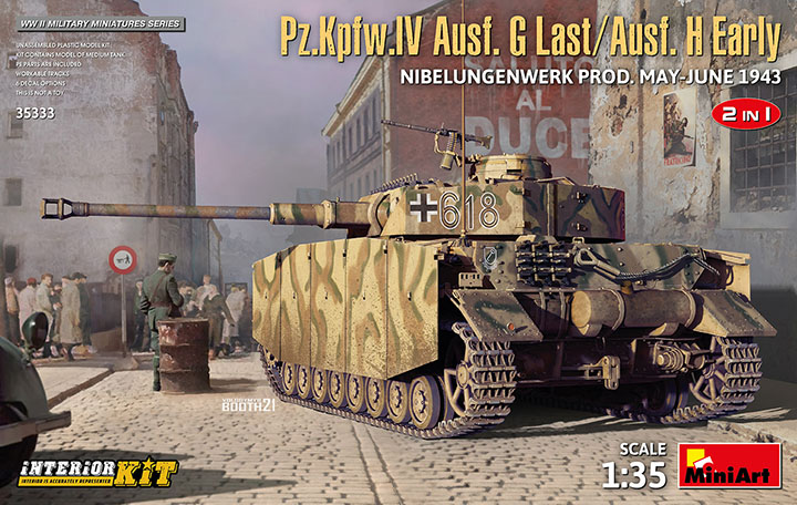[���ܼ�] BE35333 [Miniart] BE35333 1/35 Pz.Kpfw.IV Ausf.G Last/Ausf.H Early.Nibelungenwerk Prod.May-June 1943.2 in 1 Interior Kit