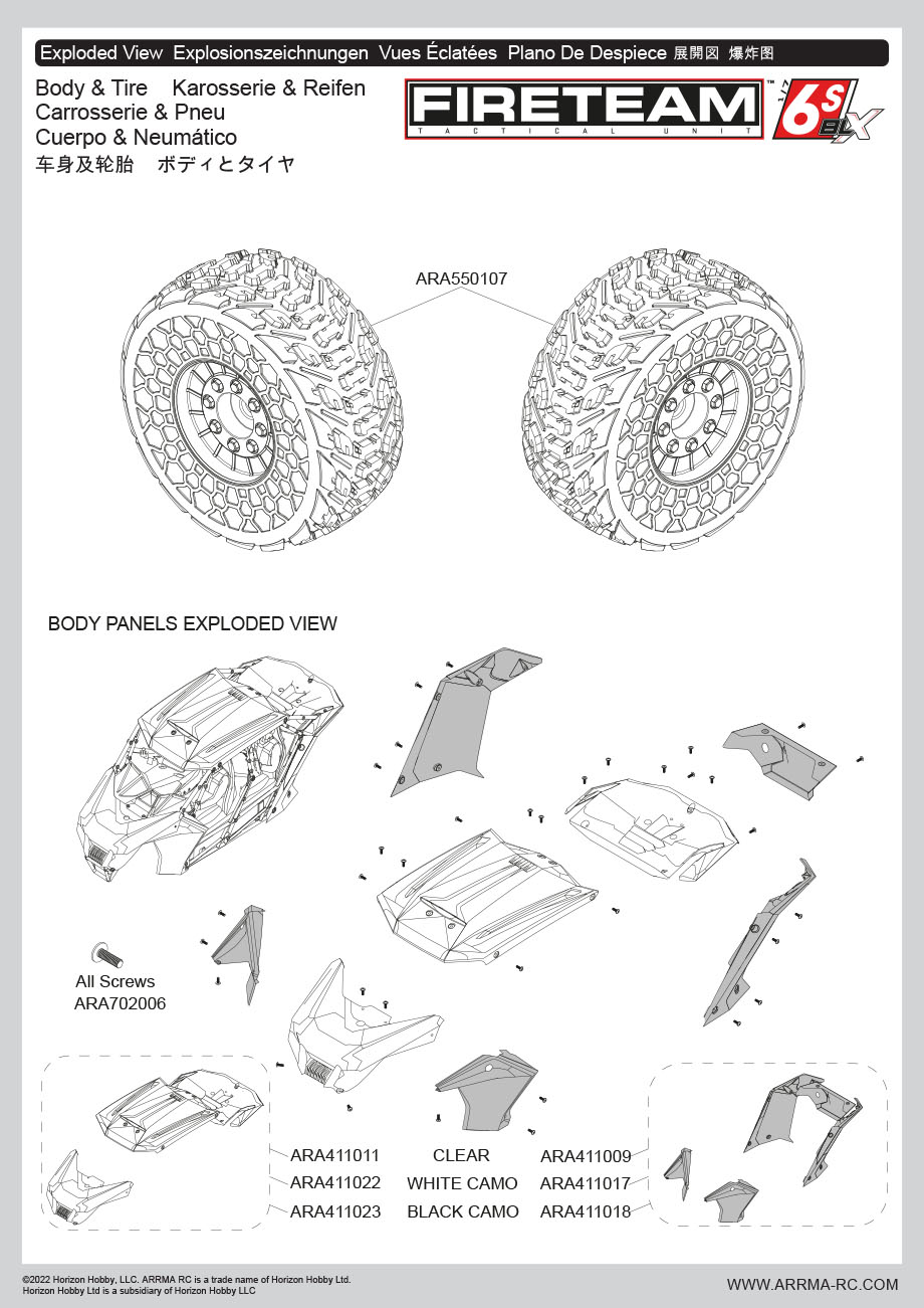 [���ܼ�] ARA7618T1 [ARRMA] 1/7 FIRETEAM 6S 4WD BLX Speed Assault Vehicle RTR Black