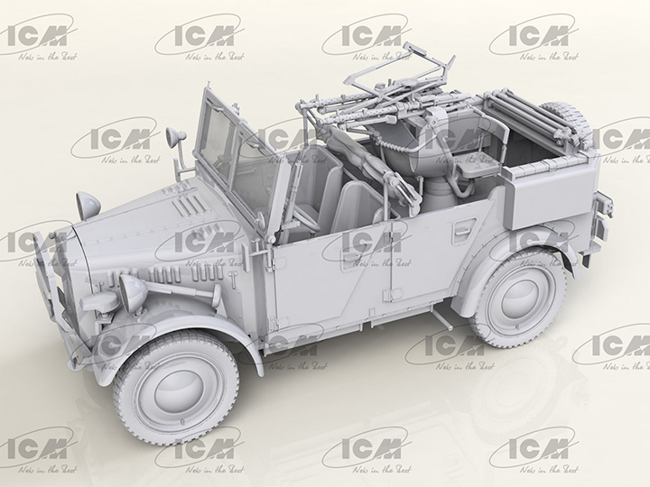[���ܼ�] BICM35584 [ICM] BICM35584 1/35 le.gl.Einheits-Pkw Kfz.4 WWII German Light Anti-Aircraft Vehicle
