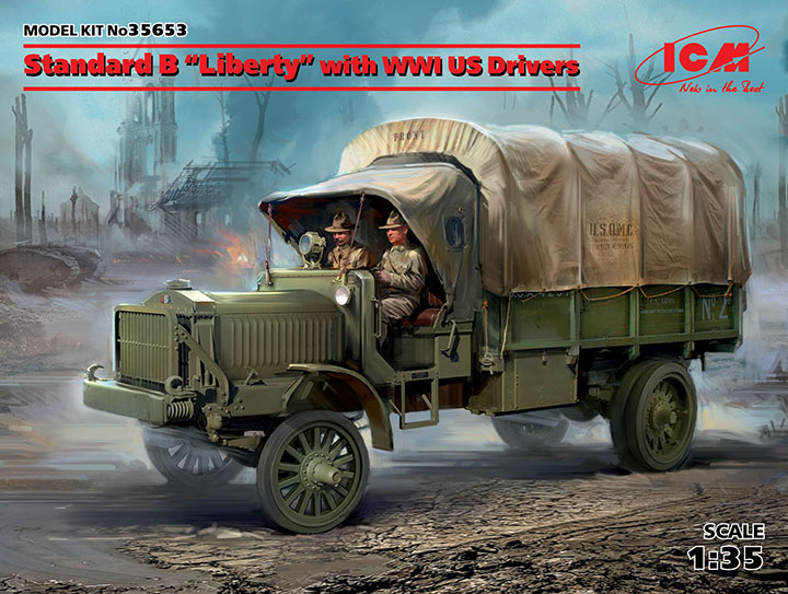 [ܼ] BICM35653 [ICM] BICM35653 1/35 Standard B Liberty w/ WWI US Drivers