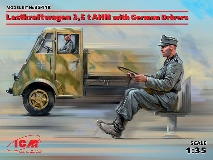 [���ܼ�] BICM35418 [ICM] BICM35418 1/35 Lastkraftwagen 3.5 t AHN with German Drivers
