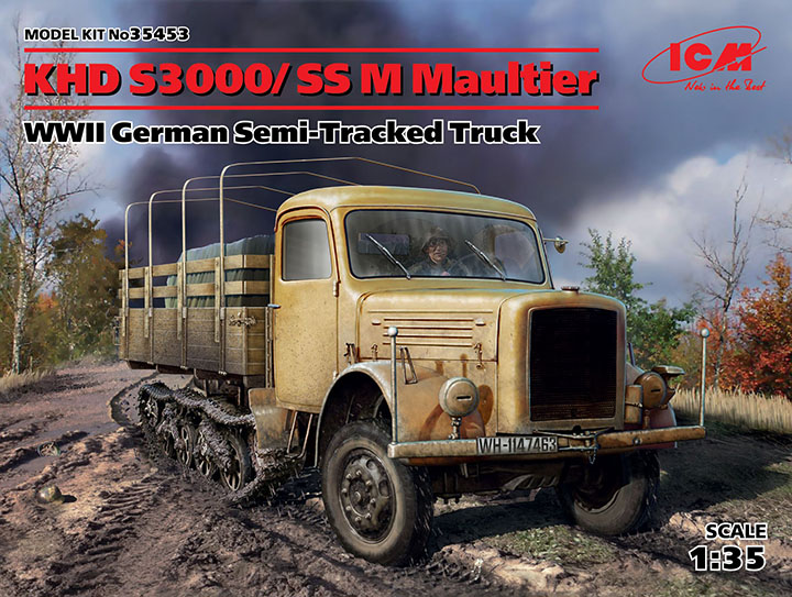 [���ܼ�] BICM35453 [ICM] BICM35453 1/35 KHD S3000/SS M Maultier, WWII German Semi-Tracked Truck