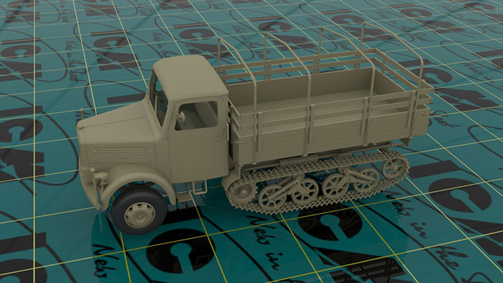 [���ܼ�] BICM35453 [ICM] BICM35453 1/35 KHD S3000/SS M Maultier, WWII German Semi-Tracked Truck