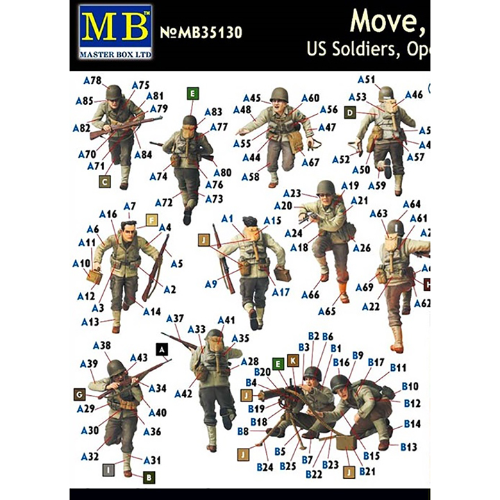 [���ܼ�] CM35130 [MasterBox] CM35130 1/35 Move,move US Soldiers, Operation Overlord Period, 1944