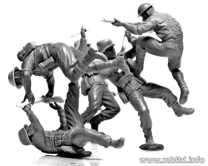 [ܼ] CM3592 [MasterBox] CM3592 1/35 Hand fight British & German Infantry, battle in North Africa