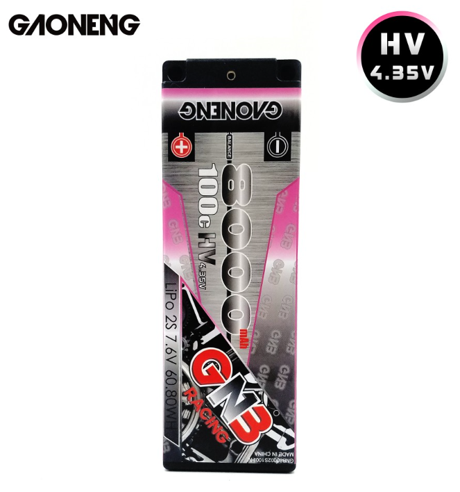 [���ܼ�] GNB80002S100iHV [GNB] 7.6V 8000mAh 2S HV 100C ��Ƭ������ ���͸� (�ϵ����̽�) - 5mm �����