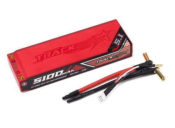 [ܼ] 9472000032-0 [TURNIGY] 7.4V 5100mAh 70C Trackstar Hardcase (Low C of G) Lipo Car Pack 2S2P (ROAR APPROVED)