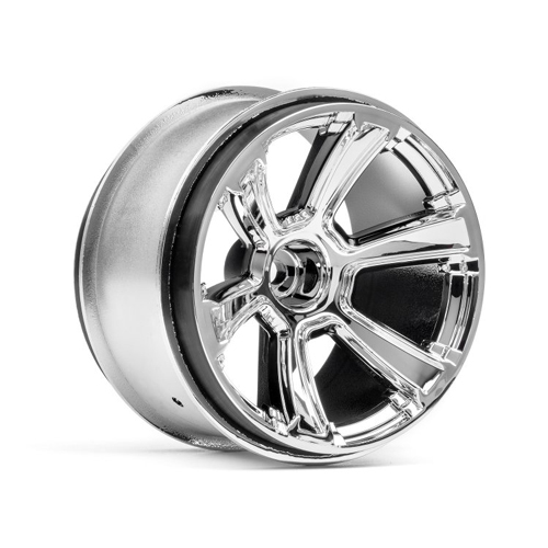[ܼ] 115324-HPI [HPI] #115324 - 6-SHOT MT WHEEL (CHROME/2PCS)