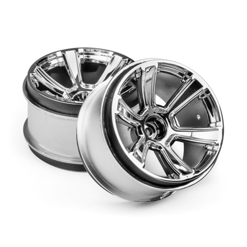 [ܼ] 115324-HPI [HPI] #115324 - 6-SHOT MT WHEEL (CHROME/2PCS)