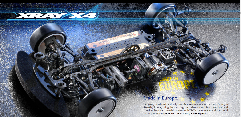 [ܼ] 300032 [XRAY] X4 - 2022 SPECS, GRAPHITE EDITION - 1/10 LUXURY ELECTRIC TC