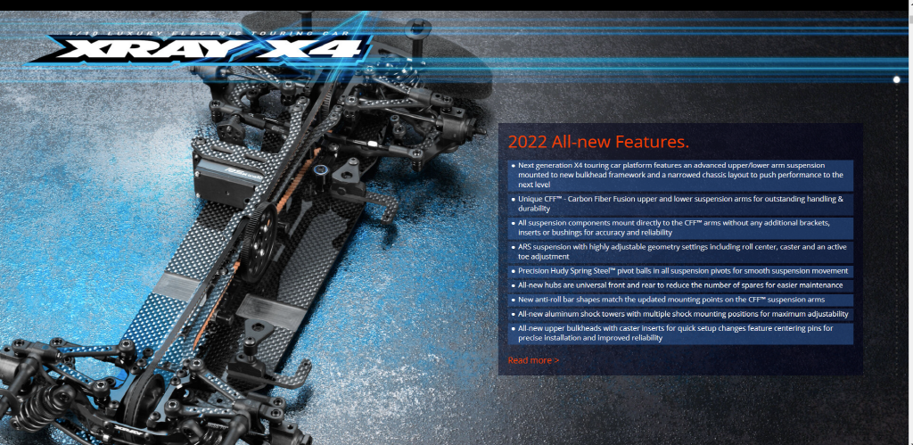 [ܼ] 300032 [XRAY] X4 - 2022 SPECS, GRAPHITE EDITION - 1/10 LUXURY ELECTRIC TC