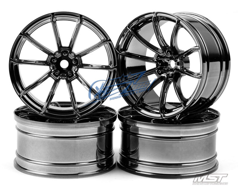[ܼ] 102078SBK [MST] Silver black GTR wheel offset 9 (4 PCS)