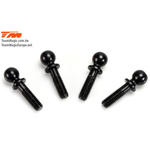 [���ܼ�] 503127BK [TEAM MAGIC] E4 Steering Block 5x10mm Ball Stud (4)-Black