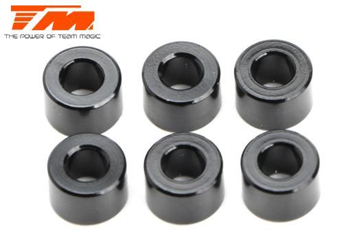 [���ܼ�] 130125BK [TEAM MAGIC] 3x6x4mm Alum. Washer (6)-BK