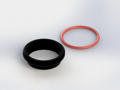 [���ܼ�] TD330811 [TEAM DURANGO] 16mm SHOCK PRELOAD NUT & O-RING (BLACK)