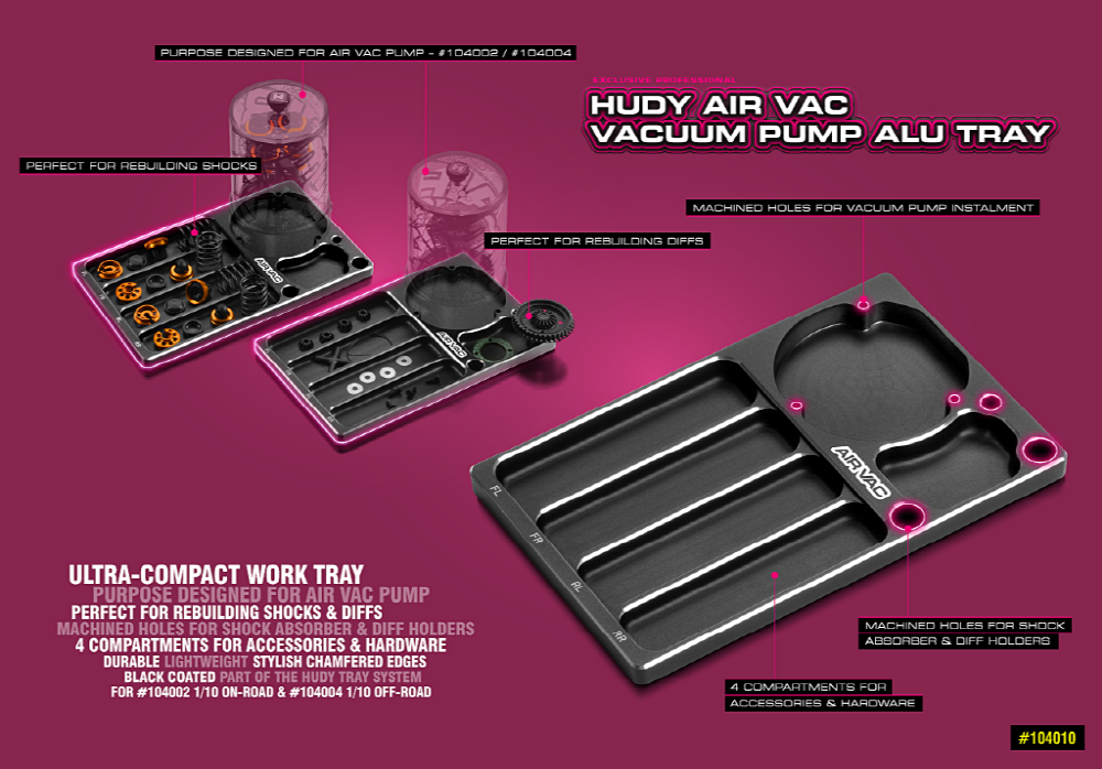 [ܼ] 104010 [HUDY] HUDY AIR VAC - VACUUM PUMP ALU TRAY