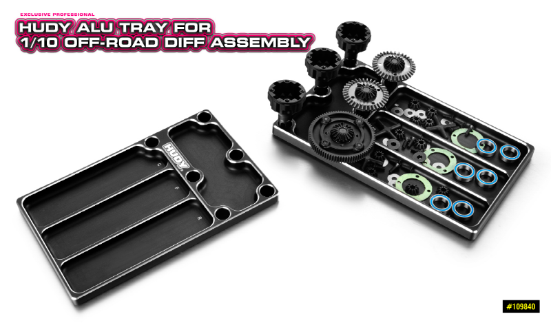 [���ܼ�] 109840 [HUDY] 109840 HUDY ALU TRAY FOR 1/10 OFF-ROAD DIFF ASSEMBLY