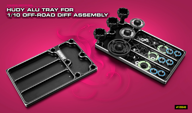 [���ܼ�] 109840 [HUDY] 109840 HUDY ALU TRAY FOR 1/10 OFF-ROAD DIFF ASSEMBLY