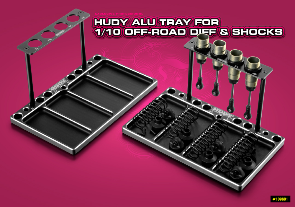 [���ܼ�] 109801 [HUDY] 109801 HUDY ALU TRAY FOR 1/10 OFF-ROAD DIFF & SHOCKS