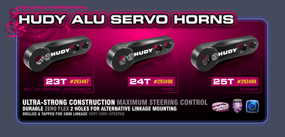 [ܼ] 293498 [HUDY] 293498 422Alu Servo Horn Hitec 2-Hole - 24T