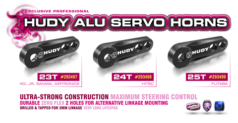 [ܼ] 293498 [HUDY] 293498 422Alu Servo Horn Hitec 2-Hole - 24T