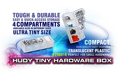 [���ܼ�] 298016 [HUDY] 298016 HUDY Tiny Hardware Box - 4-Compartments - 88 x 30mm (�޵� ���� ��Ʈ �ڽ�)