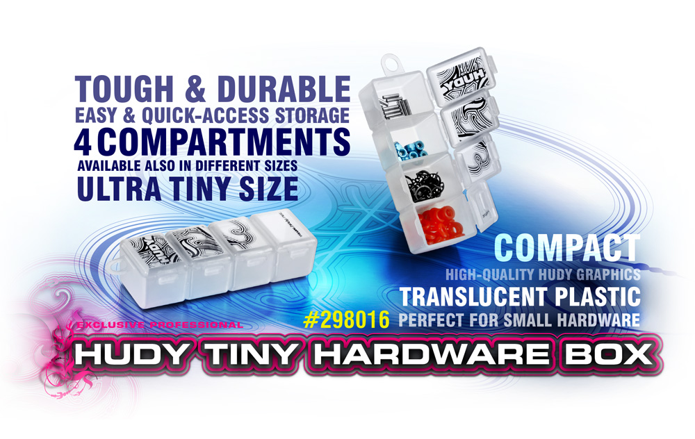 [���ܼ�] 298016 [HUDY] 298016 HUDY Tiny Hardware Box - 4-Compartments - 88 x 30mm (�޵� ���� ��Ʈ �ڽ�)