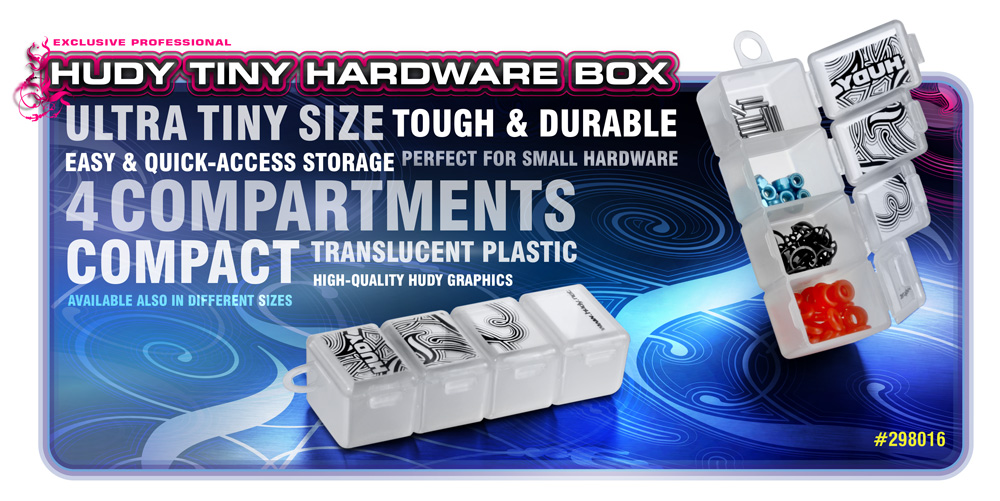 [���ܼ�] 298016 [HUDY] 298016 HUDY Tiny Hardware Box - 4-Compartments - 88 x 30mm (�޵� ���� ��Ʈ �ڽ�)