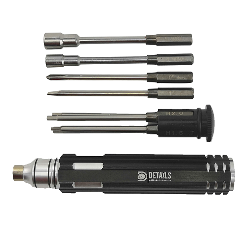 [���ܼ�] DTT11073 [DETAILS TECH] HSS Black B 8 in 1 Magnetic Screwdriver Set