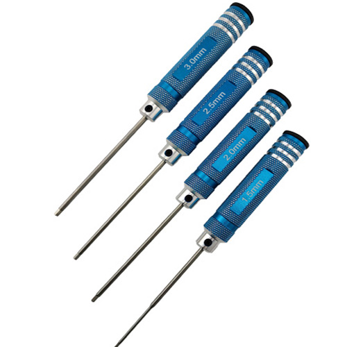 [���ܼ�] DTT11026 [DETAILS TECH] (HSS ��) Allen Wrench Set - Break Blue 4pcs (Hex 1.5, 2.0, 2.5, 3.0mm)