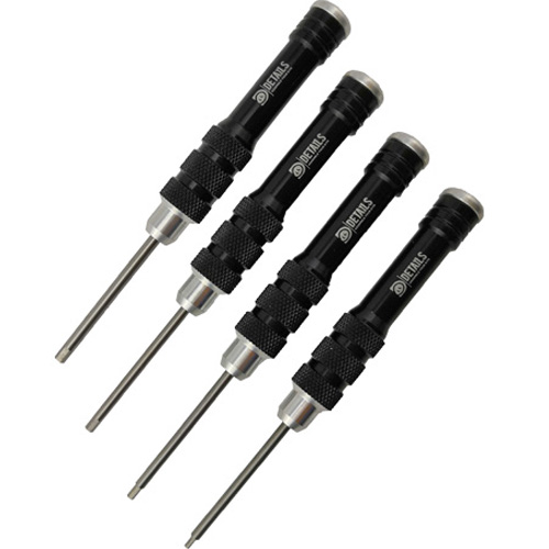 [���ܼ�] DTT11029 [DETAILS TECH] (HSS ��) Allen Wrench Set - Black Torch 4pcs (Hex 1.5, 2.0, 2.5, 3.0mm)