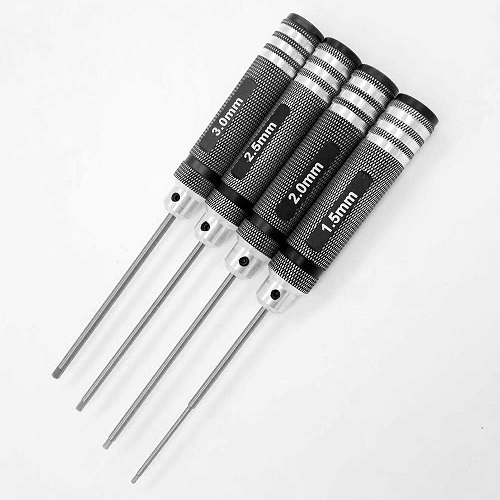 [���ܼ�] DTT11027 [DETAILS TECH] (HSS ��) Allen Wrench Set - Break Black 4pcs (Hex 1.5, 2.0, 2.5, 3.0mm)