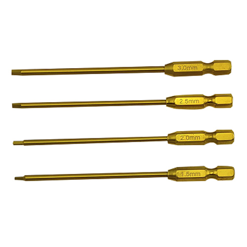 [���ܼ�] DTT01003 [DETAILS TECH] (Ƽź �Ŀ��� ��) Titanium Power Tool Tips 4pcs (Hex1.5/2.0/ 2.5/3.0mm)