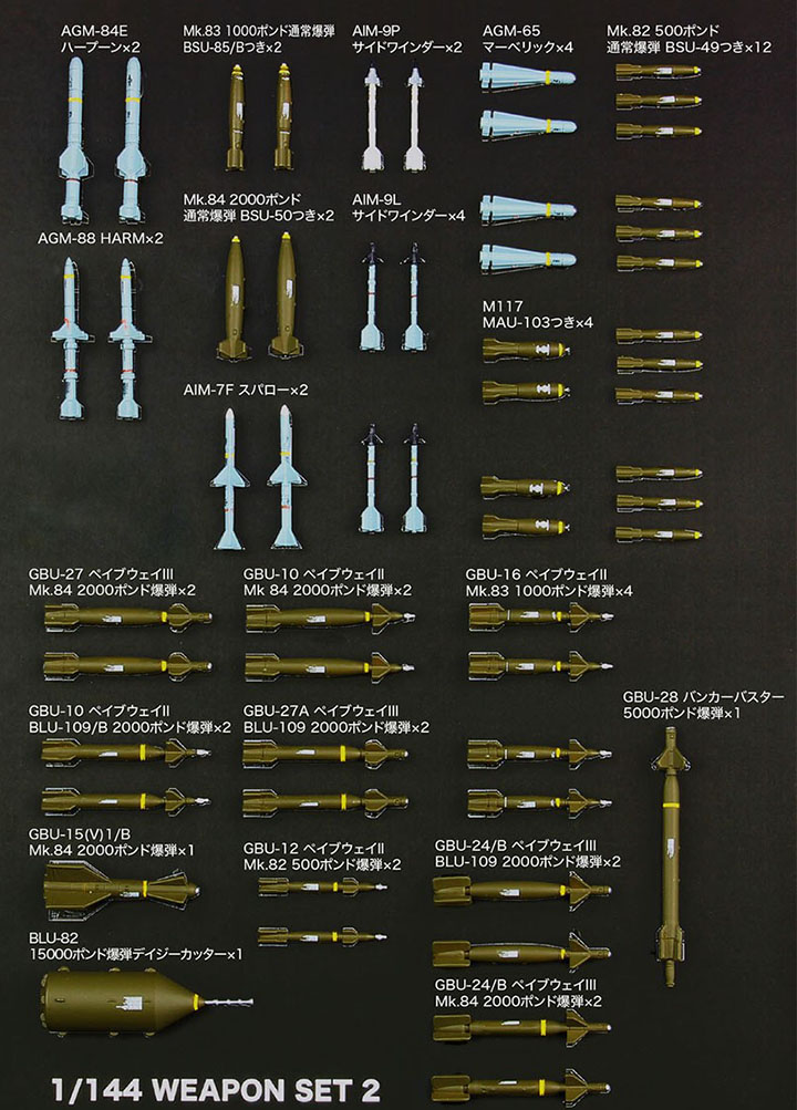 [ܼ] BPAW-2 [PLATZ] BPAW-2 1/144 Modern Aircraft Weapon Set 2 1970-/- 