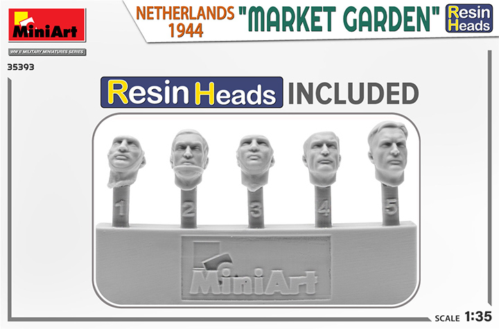 [ܼ] BE35393 [Miniart] BE35393 1/35 Market Garden Netherland 1944 Resin Head