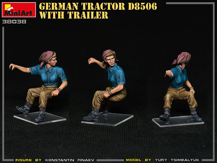 [���ܼ�] BE38038 [Miniart] BE38038 1/35 German Tractor D8506 with Trailer