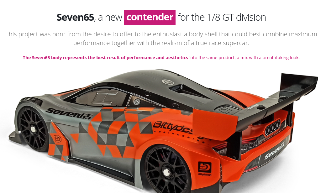 [ܼ] BDGT8-S65 [BITTY DESIGN] (1:8 GT ٵ) - Seven 65 1/8 GT Body