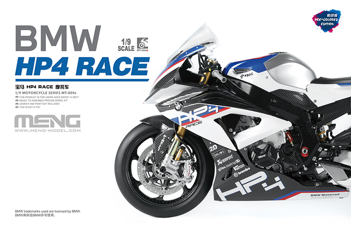 [���ܼ�] CEMT-004S [Meng] CEMT-004S 1/9 BMW HP4 RACE (Pre-colored Edition)