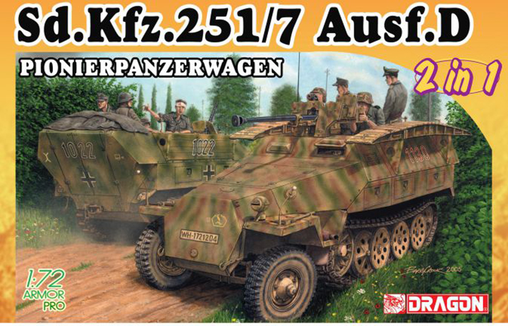 [���ܼ�] BD7605 [Dragon] BD7605 1/72 Sd.Kfz.251/7 Ausf.D Pionierpanzerwagen (2 in 1)