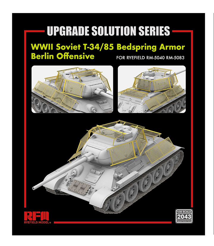 [ܼ] CRM2043 [RFM] CRM2043 1/35 Upgrade Solution Series WWII Soviet T-34/85 Bedspring Armor Berlin Offensive -  