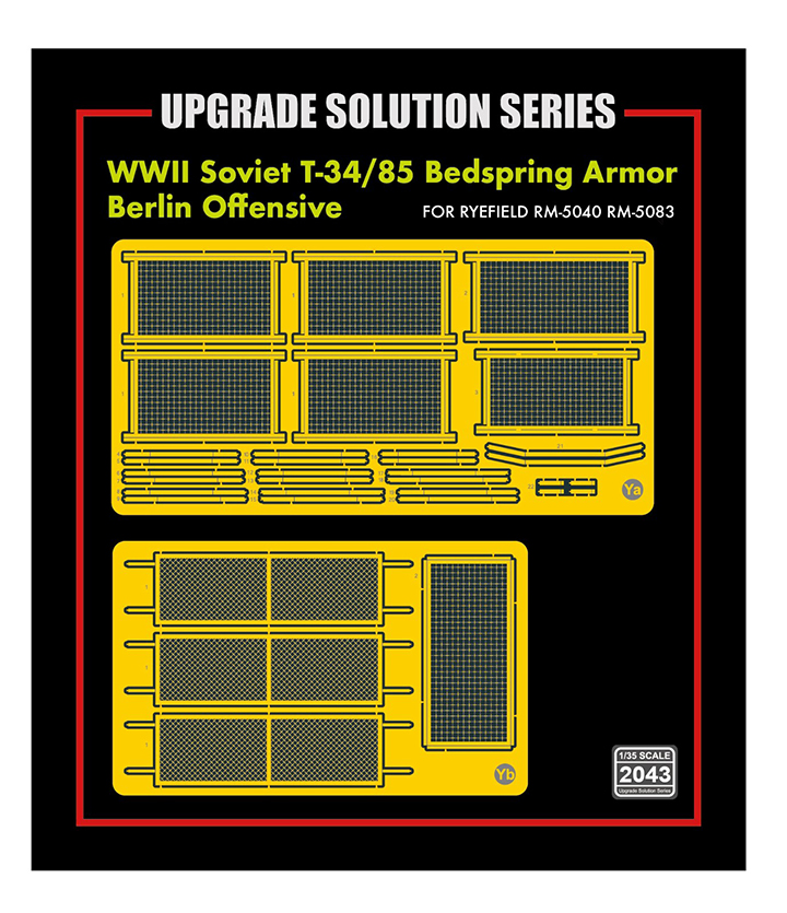 [ܼ] CRM2043 [RFM] CRM2043 1/35 Upgrade Solution Series WWII Soviet T-34/85 Bedspring Armor Berlin Offensive -  