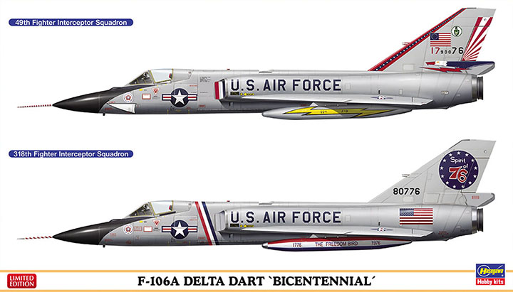 [���ܼ�] BH02402 [Hasegawa] BH02402 1/72 F-106A Delta Dart Bicentennial - Two kits in the box