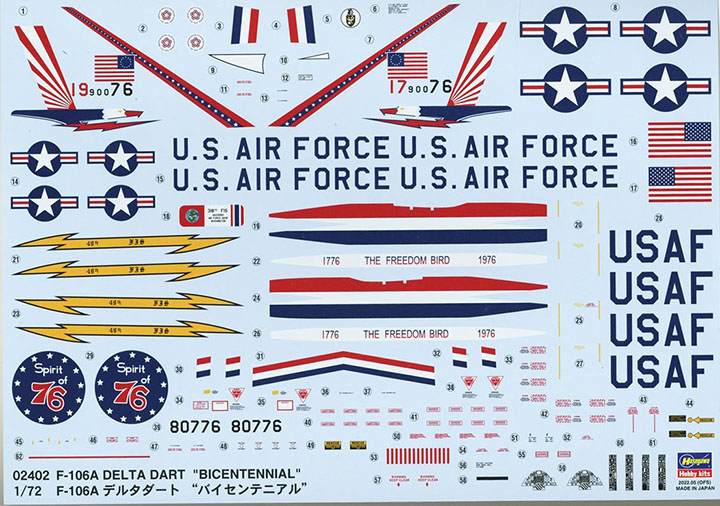 [���ܼ�] BH02402 [Hasegawa] BH02402 1/72 F-106A Delta Dart Bicentennial - Two kits in the box