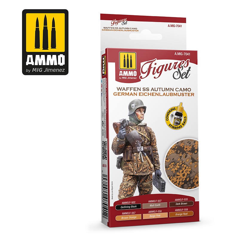 [ܼ] CG7041 [MIG AMMO] CG7041 WAFFEN SS Autumn Camo. German Einchenlaubmuster Set